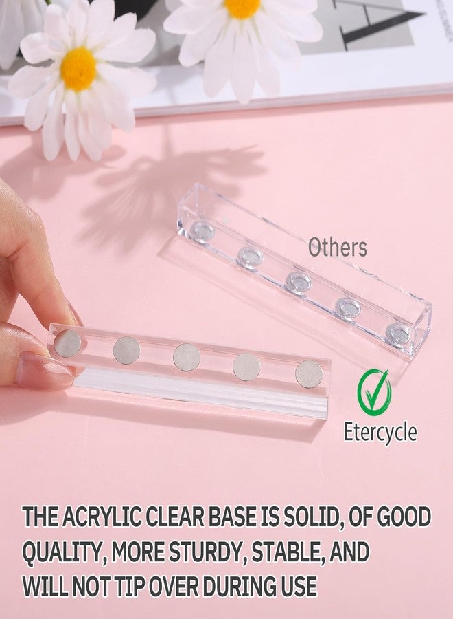 Etercycle Nail Stand for Press On Acrylic Nails Art Display Stand Nail Holder for Painting Magnetic Nails Stand with Double-sided Tape for Home DIY Salon Supplie (Pink) - Image 4